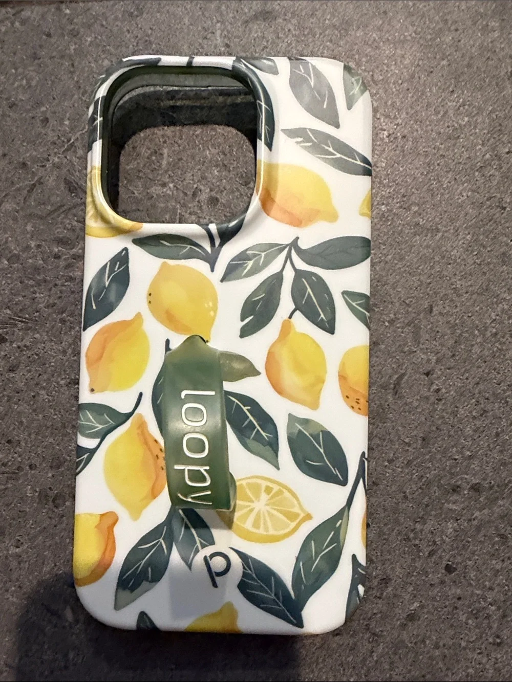 Loopy Case Lemon Print iPhone Case with Matching Pouch